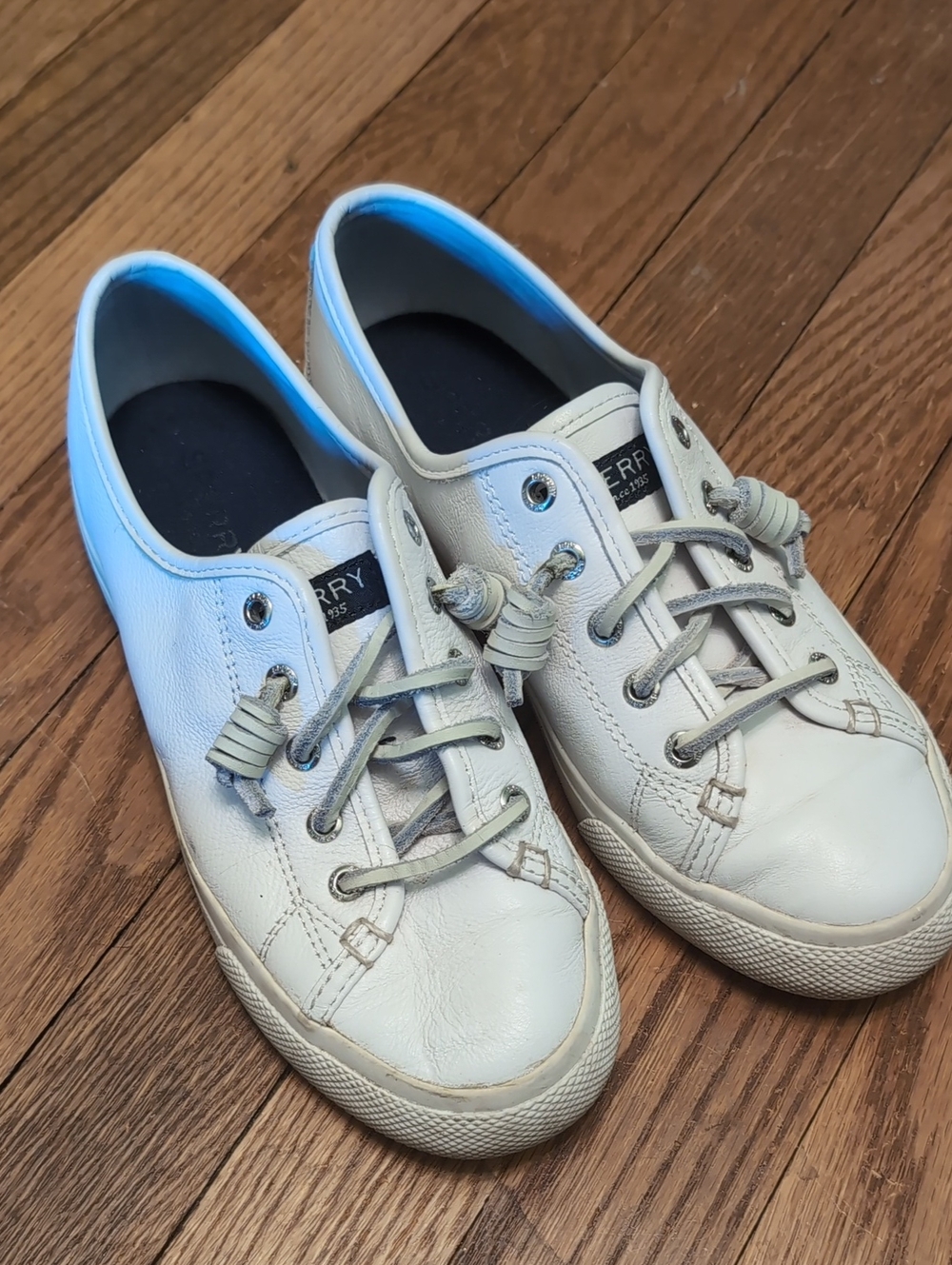 Sperry White Leather Boat Shoe Sneakers